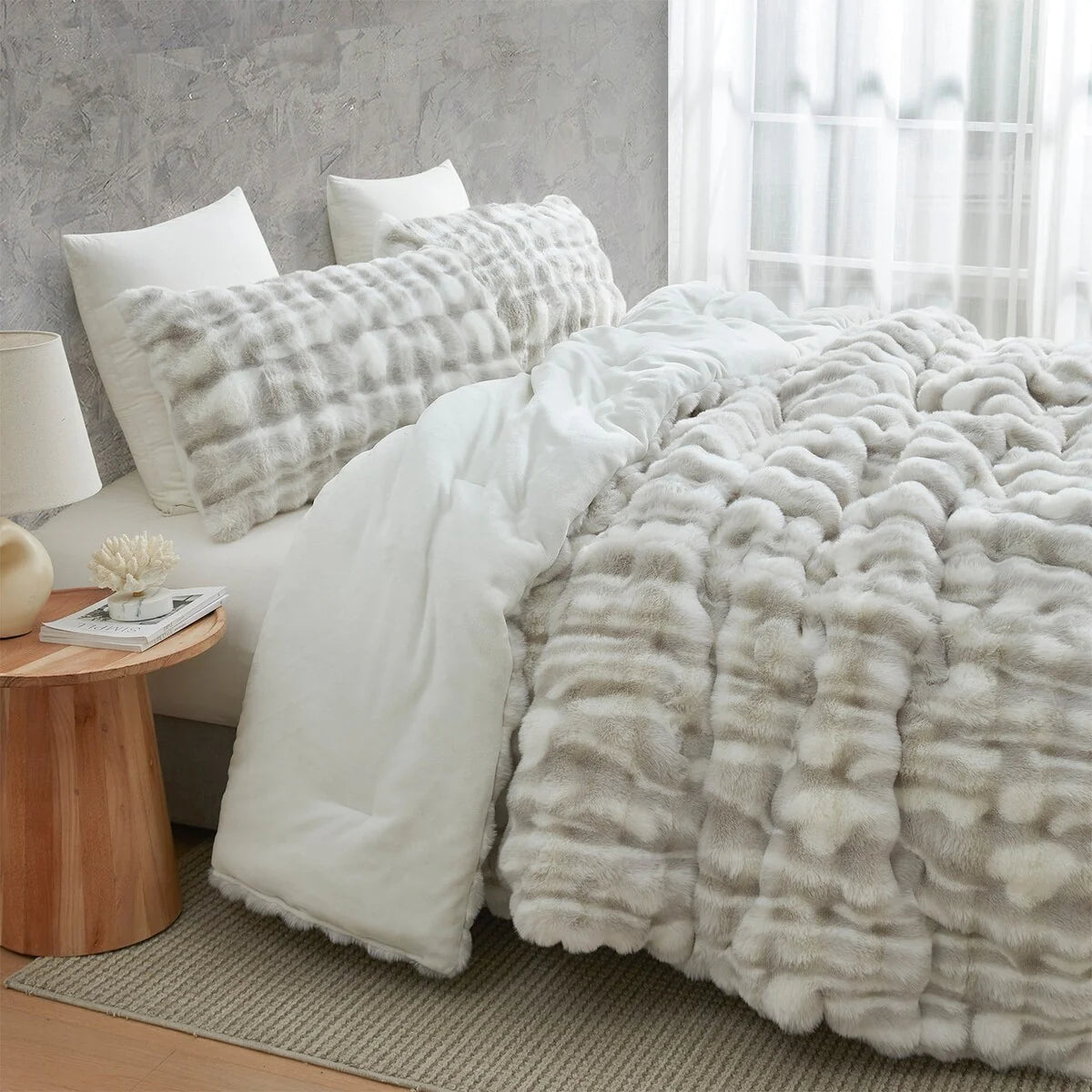Oh Deer? - Coma Inducer? Oversized Comforter Set - White-Tailed Gray