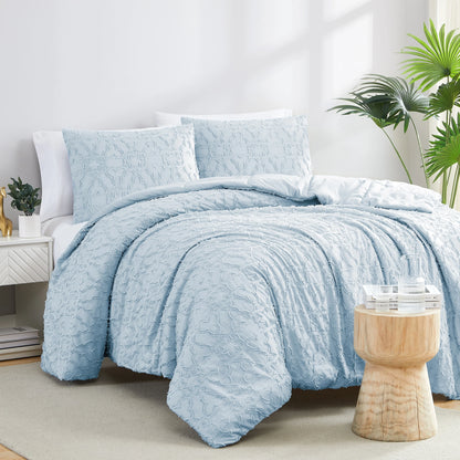 Stella Clipped Jacquard Comforter Set