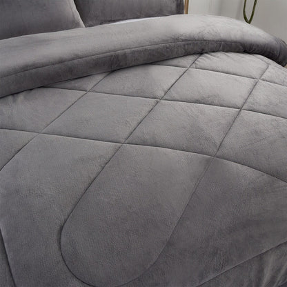 Fleece/ Sherpa Down Alternative 3-piece Comforter Set