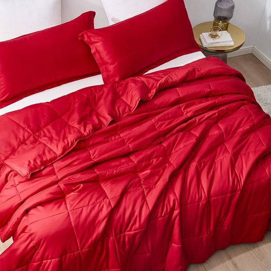 Menopleasing - Coma Inducer? Oversized Cooling Comforter Set - Barbados Cherry