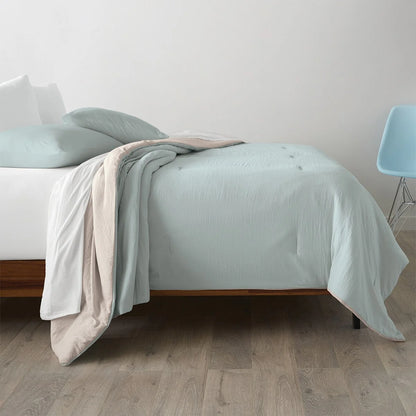 Ella Jayne Reversible Brushed Microfiber Plush Down-Alternative Comforter Set