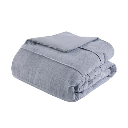 Beautyrest Maddox 3 Piece Striated Cationic Dyed Oversized Comforter Set with Pleats